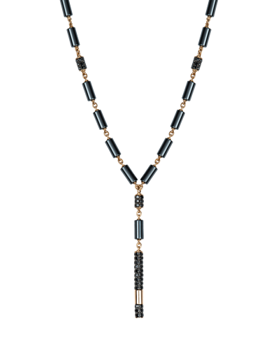 Molu Siyah Pırlantalı Hematitli Kolye