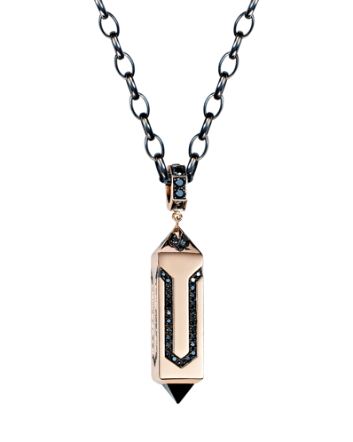 Molu Siyah Pırlantalı Kolye