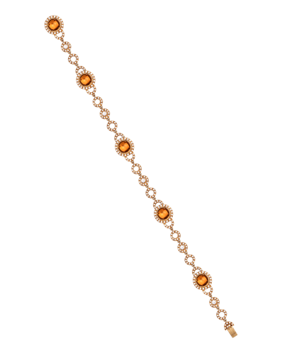 Molu Pırlantalı Sitrin Bilezik