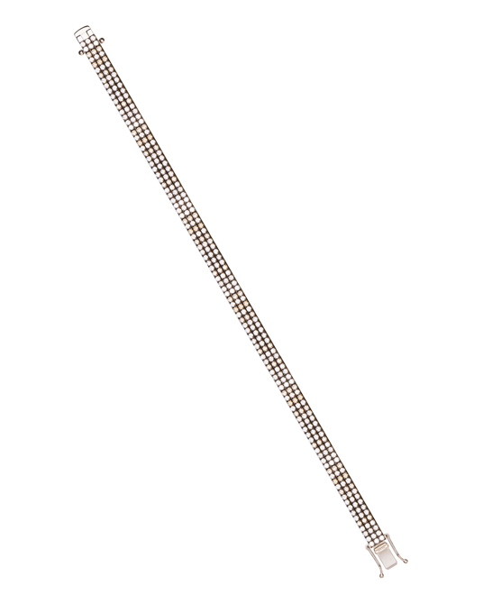 Molu Pırlantalı Üç Sıralı Su Bilezik