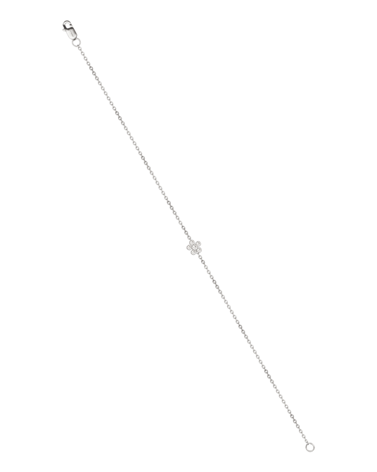 Molu Pırlantalı Yonca Bilezik