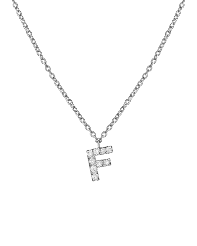 Molu Pırlantalı F Harfli Kolye