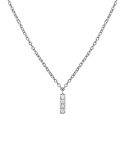 Molu Pırlantalı I Harfli Kolye