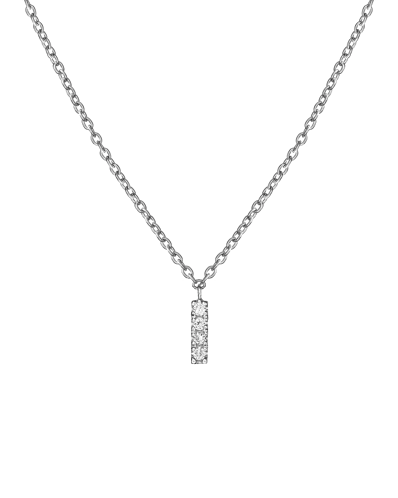 Molu Pırlantalı I Harfli Kolye