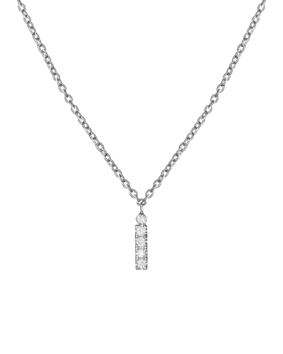 Molu Pırlantalı İ Harfli Kolye