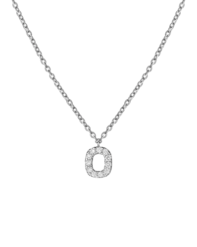 Molu Pırlantalı O Harfli Kolye