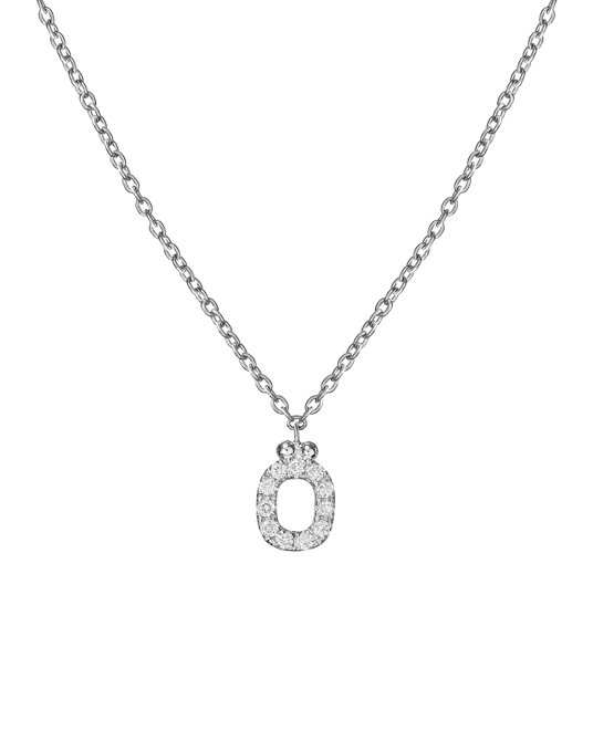Molu Pırlantalı Ö Harfli Kolye