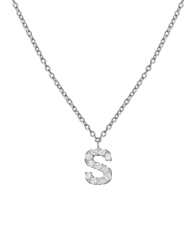 Molu Pırlantalı S Harfli Kolye