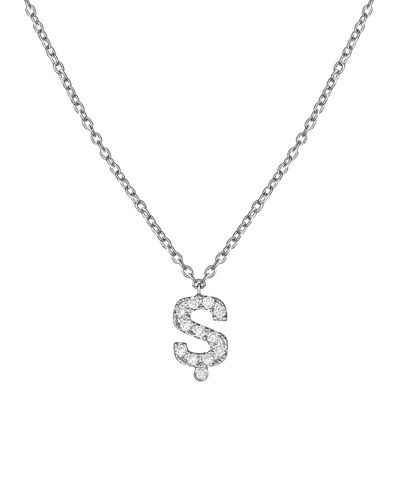 Molu Pırlantalı Ş Harfli Kolye