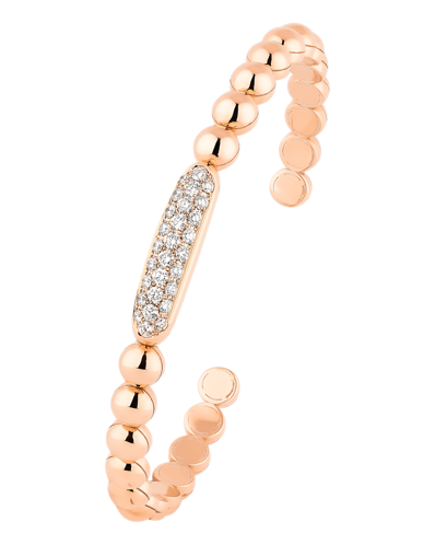 Molu Pırlantalı Altın Top Kelepçe Bilezik