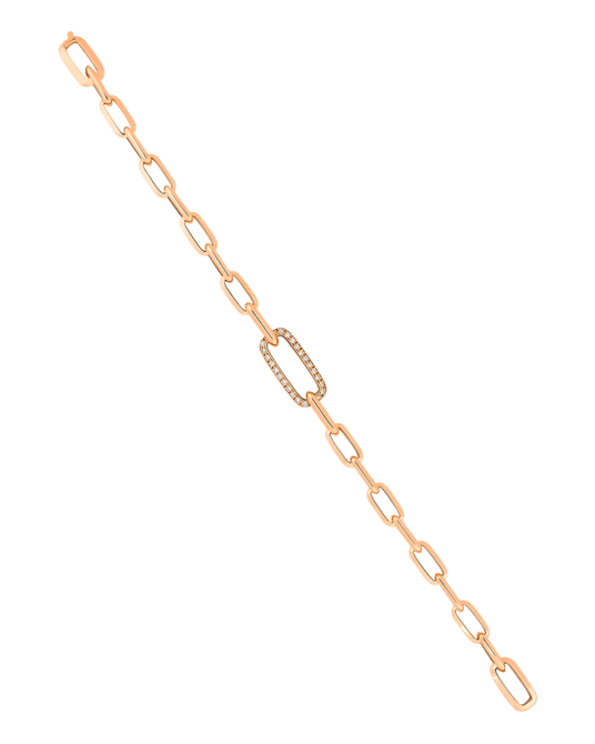 Molu Pırlantalı Zincir Bilezik