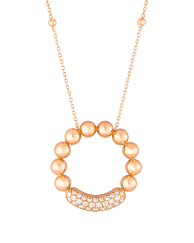 Molu Pırlantalı Altın Top Kolye