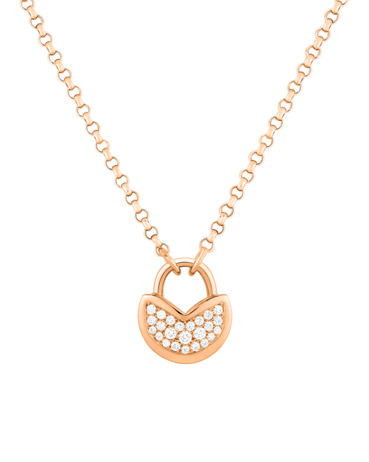 X by Molu Tulips Pırlantalı Kilit Kolye 