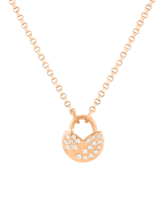 X by Molu Tulips Pırlantalı Kilit Kolye 