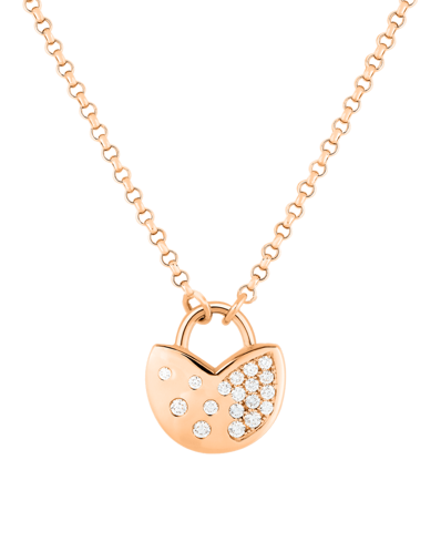 X by Molu Tulips Pırlantalı Büyük Boy Kilit Kolye 