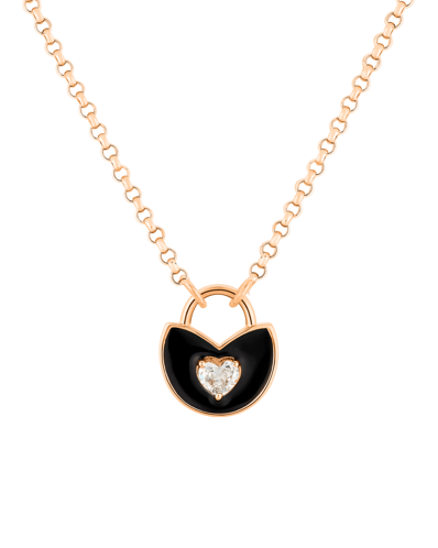 X by Molu Tulips Siyah Mineli Tektaş Kolye 