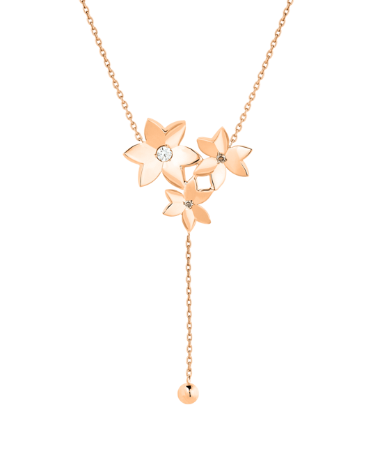 X by Molu Oxalis Pırlantalı 3'lü Zincir Kolye 