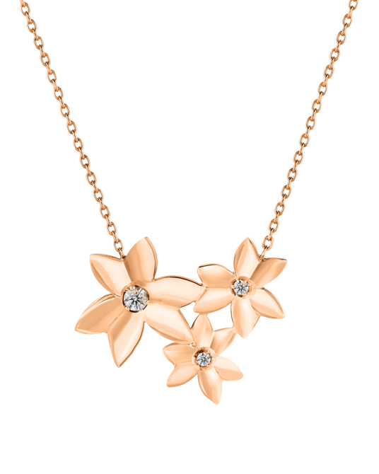 X by Molu Oxalis Pırlantalı 3'lü Kolye 