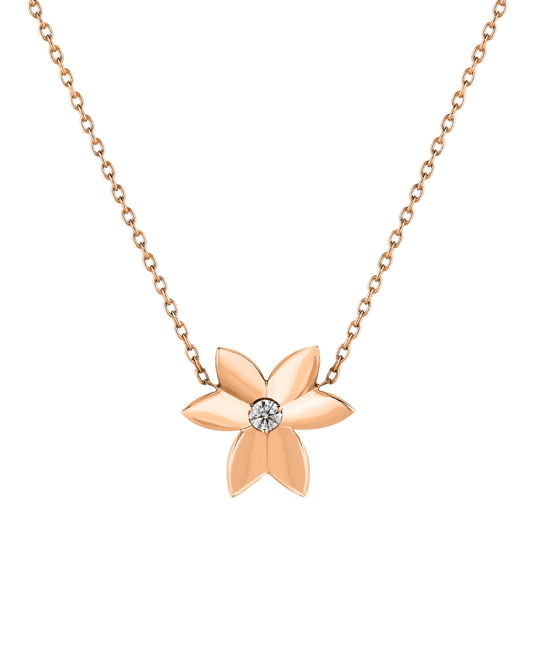 X by Molu Oxalis Pırlantalı Büyük Boy Kolye 