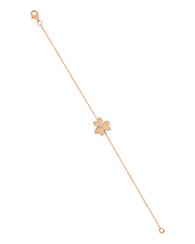 X by Molu Trifoglio Pırlantalı Zincir Bilezik 