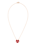 X by Molu Trifoglio Pırlantalı Kırmızı Mineli Kolye 