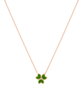 X by Molu Trifoglio Pırlantalı Yeşil Mineli Kolye 