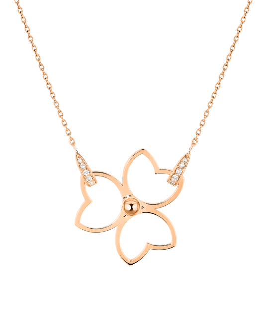 X by Molu Trifoglio Pırlantalı Büyük Boy Kolye  