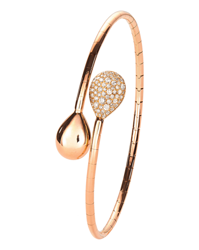 Molu Pırlantalı Kelepçe Bilezik 