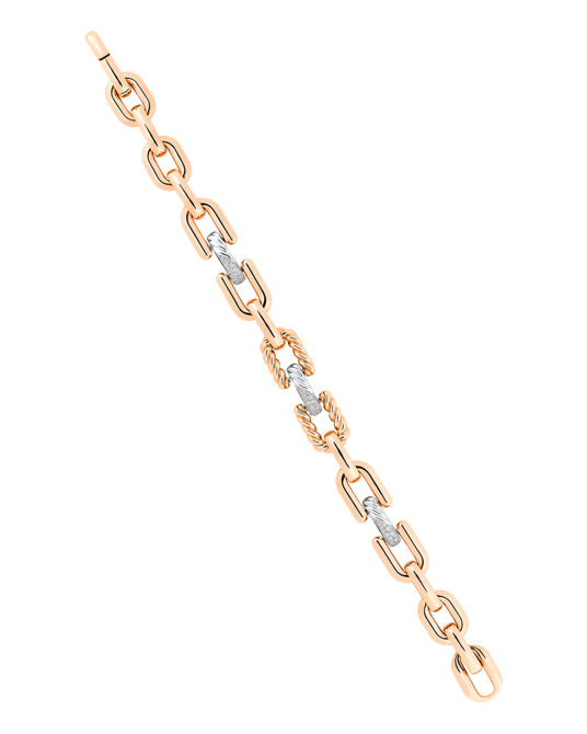 Molu Pırlantalı Burma Zincir Bilezik