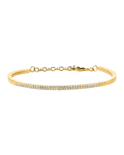 Molu Pırlantalı Kelepçe Bilezik