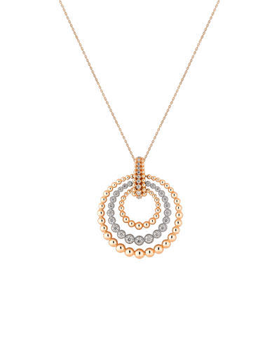 Molu Pırlantalı Üç Top Halkalı Kolye