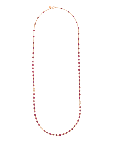 Picture of Molu Pırlantalı Yakutlu Uzun Kolye