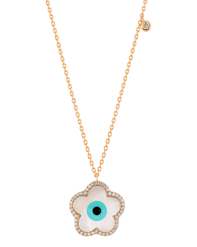 Picture of Molu Pırlantalı Gözlü Çiçek Kolye