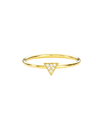 Molu Pırlantalı Üçgen Yüzük	