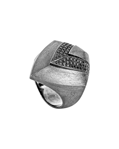 Molu Siyah Pırlantalı Yüzük