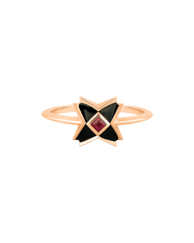 X by Molu IconX Siyah Mineli Yakut Yüzük	