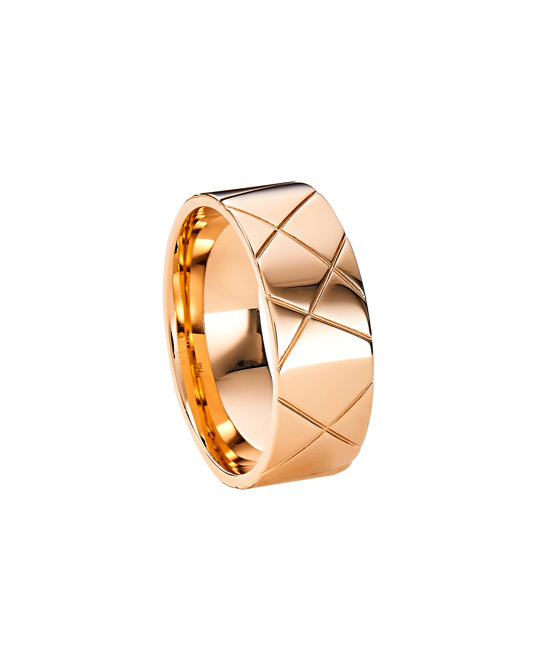 Molu Geometrik Desenli Alyans