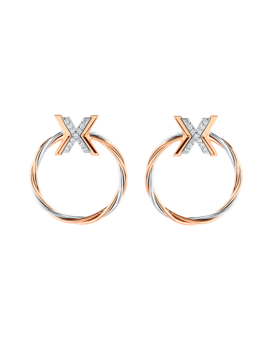 X by Molu IconX Pırlantalı Burma Halka Küpe	