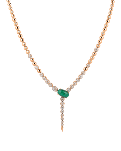 Tropica Pırlantalı Malahitli Kolye