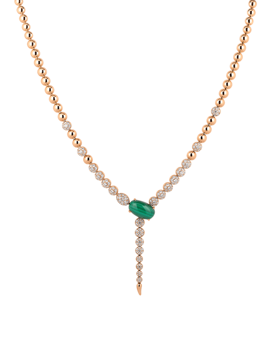 Tropica Pırlantalı Malahitli Kolye