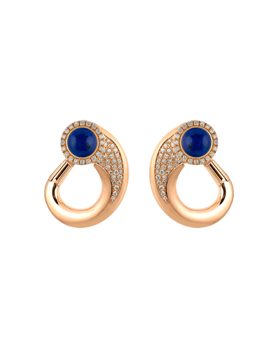 Tropica Pırlantalı Lapisli Küpe