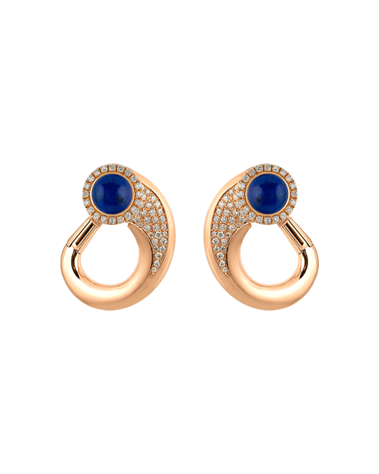 Tropica Pırlantalı Lapisli Küpe