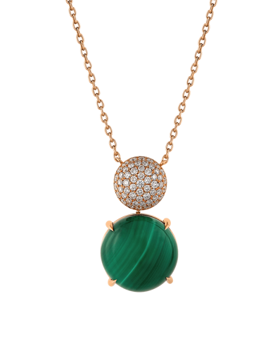 Picture of Tropica Colors Pırlantalı Malahitli Kolye