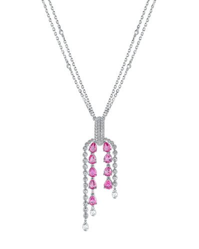 Picture of Today's Princess Pırlantalı Pembe Safirli Kolye