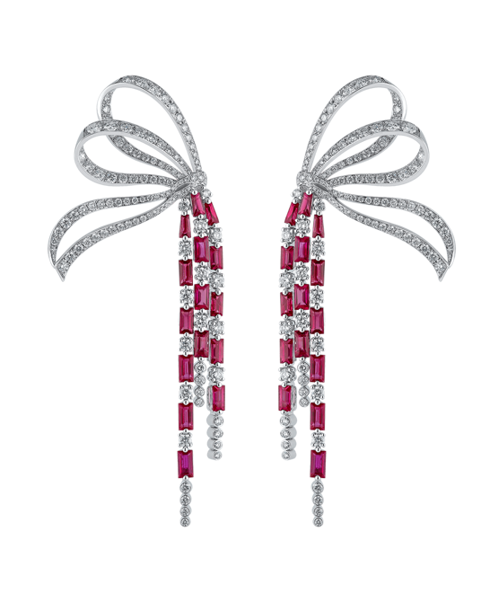 Picture of Today's Princess Pırlantalı Yakutlu Kurdele Küpe