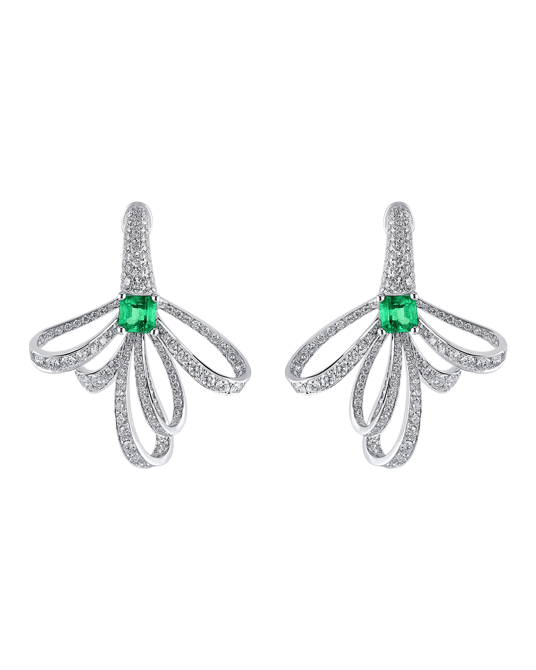 Today's Princess Pırlantalı Zümrütlü Küpe