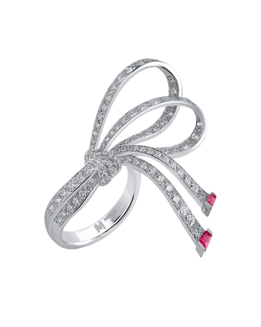 Picture of Today's Princess Pırlantalı Yakutlu Kurdele Yüzük