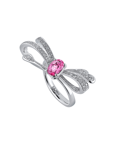 Today's Princess Pırlantalı Pembe Safirli Kurdele Yüzük