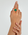 Tropica Pırlantalı Malahitli Yüzük