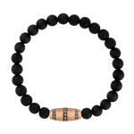 Picture of Molu Kahve Pırlantalı Altın Karbon Fiber Bilezik